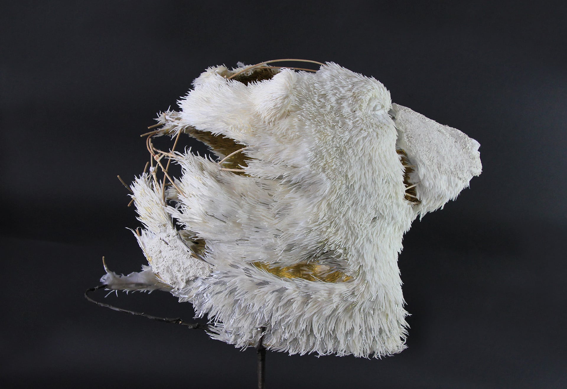 Ours tête réalisé en papier